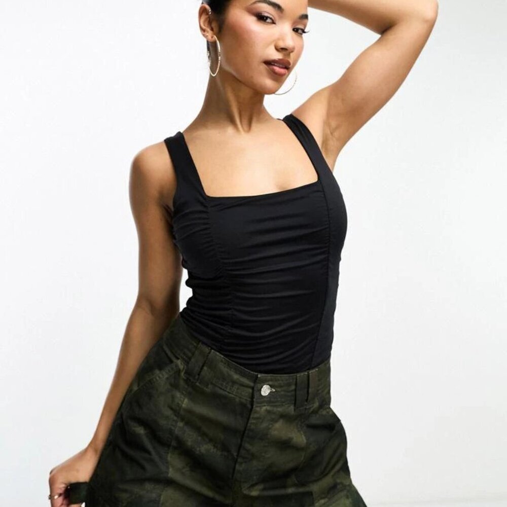 Abercrombie & Fitch Black Square‎ Neck Bodysuit